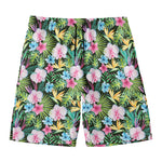 Vintage Tropical Jungle Hawaiian Print Men's Swim Trunks