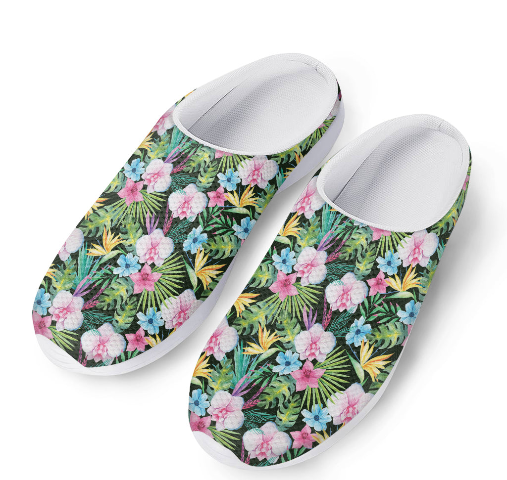 Vintage Tropical Jungle Hawaiian Print Mesh Casual Shoes