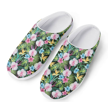 Vintage Tropical Jungle Hawaiian Print Mesh Casual Shoes