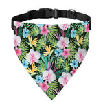 Vintage Tropical Jungle Hawaiian Print Over The Collar Dog Bandana