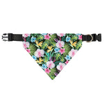 Vintage Tropical Jungle Hawaiian Print Over The Collar Dog Bandana