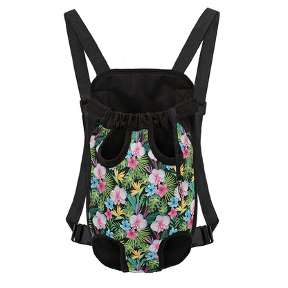 Vintage Tropical Jungle Hawaiian Print Pet Carrier Backpack