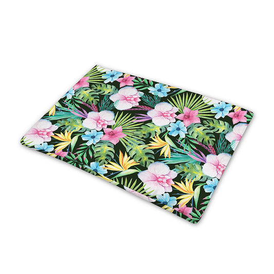 Vintage Tropical Jungle Hawaiian Print Pet Cooling Mat Cover
