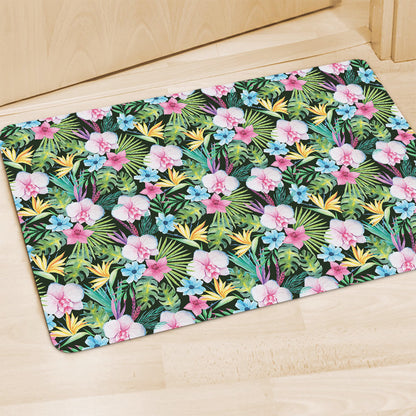 Vintage Tropical Jungle Hawaiian Print Polyester Doormat