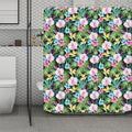 Vintage Tropical Jungle Hawaiian Print Polyester Shower Curtain