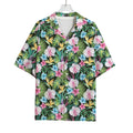 Vintage Tropical Jungle Hawaiian Print Rayon Hawaiian Shirt