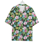 Vintage Tropical Jungle Hawaiian Print Rayon Hawaiian Shirt