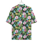 Vintage Tropical Jungle Hawaiian Print Rayon Hawaiian Shirt