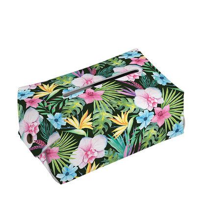 Vintage Tropical Jungle Hawaiian Print Rectangle Tissue Box Cover