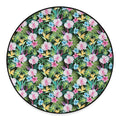 Vintage Tropical Jungle Hawaiian Print Round Floor Mat