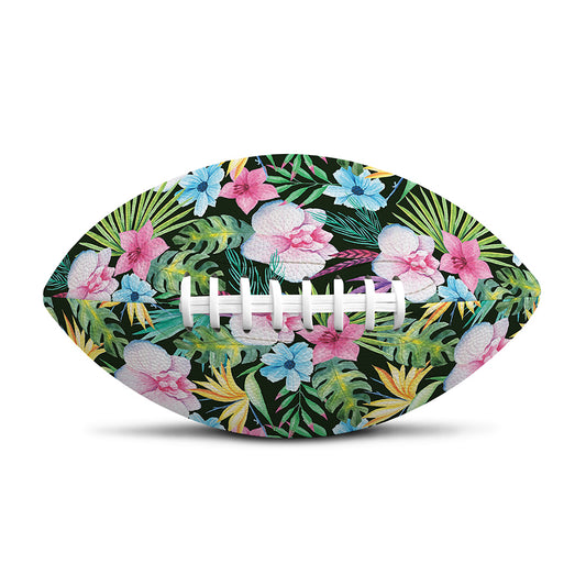 Vintage Tropical Jungle Hawaiian Print Rugby Ball