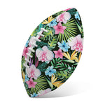 Vintage Tropical Jungle Hawaiian Print Rugby Ball