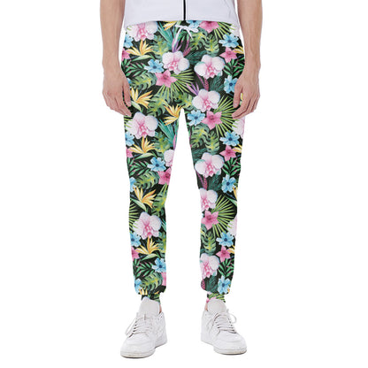 Vintage Tropical Jungle Hawaiian Print Scuba Joggers