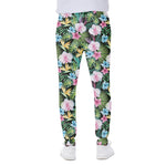 Vintage Tropical Jungle Hawaiian Print Scuba Joggers