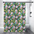 Vintage Tropical Jungle Hawaiian Print Shower Curtain