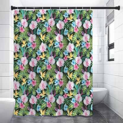 Vintage Tropical Jungle Hawaiian Print Shower Curtain