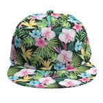 Vintage Tropical Jungle Hawaiian Print Snapback Cap