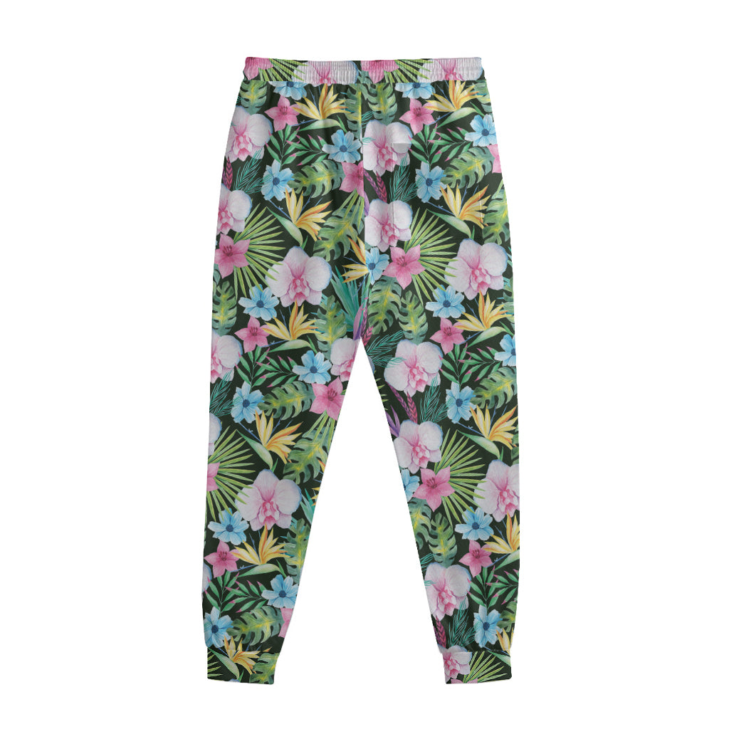 Vintage Tropical Jungle Hawaiian Print Sweatpants
