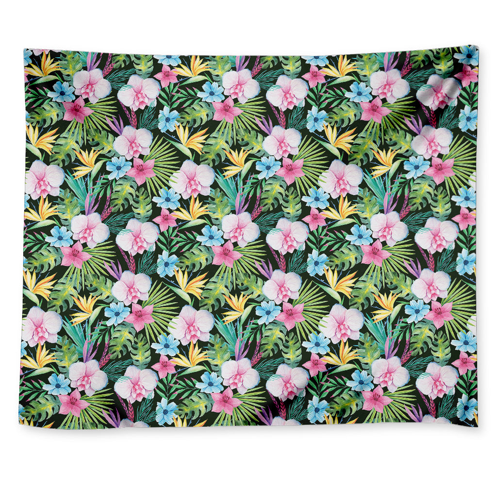 Vintage Tropical Jungle Hawaiian Print Tapestry