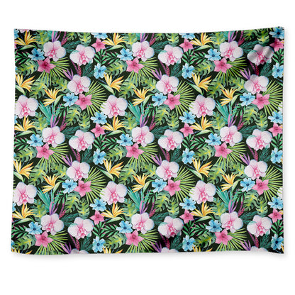 Vintage Tropical Jungle Hawaiian Print Tapestry