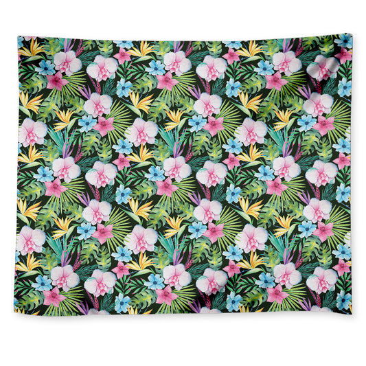 Vintage Tropical Jungle Hawaiian Print Tapestry