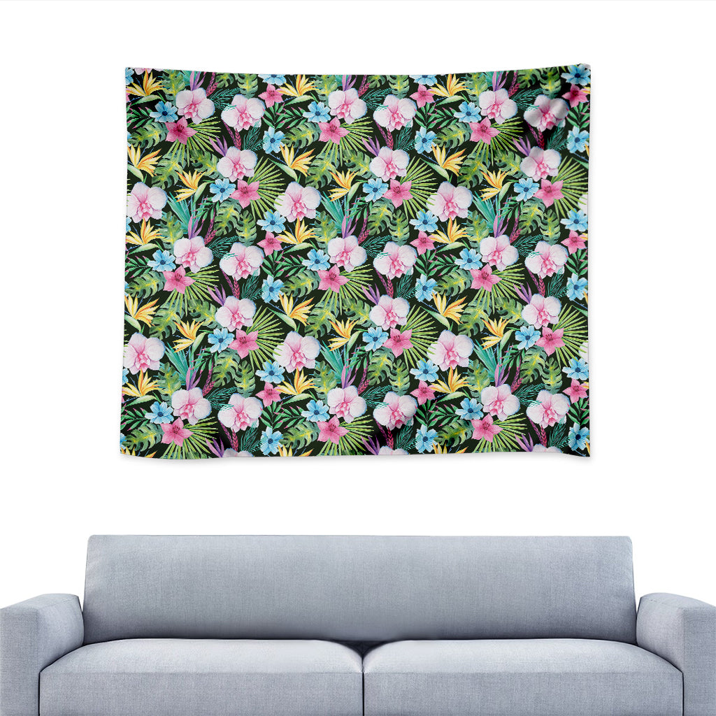 Vintage Tropical Jungle Hawaiian Print Tapestry