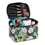 Vintage Tropical Jungle Hawaiian Print Travel Makeup Bag
