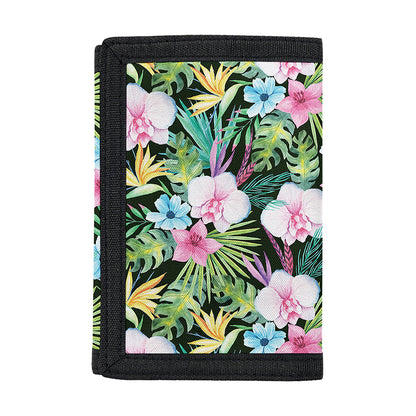 Vintage Tropical Jungle Hawaiian Print Trifold Wallet