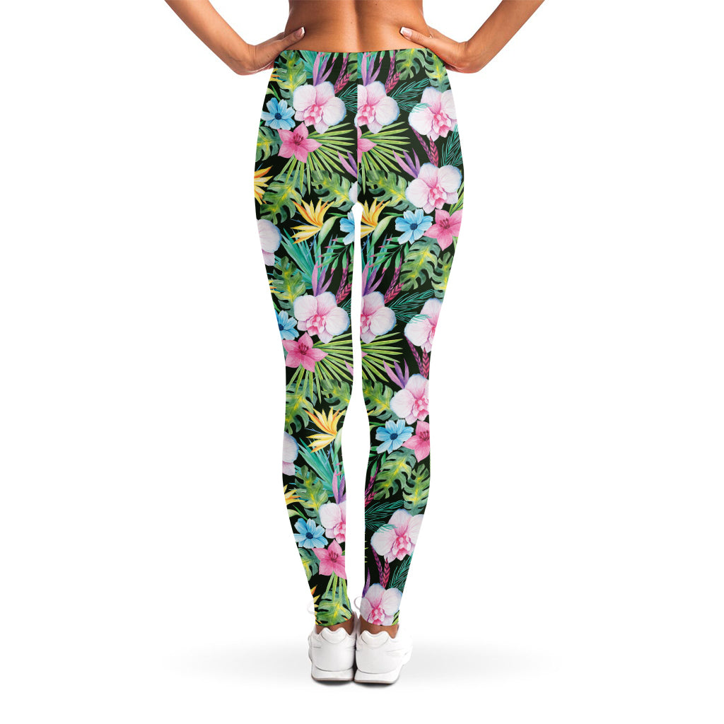 Vintage Tropical Jungle Hawaiian Print Women's Leggings