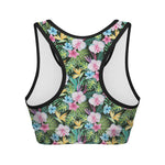 Vintage Tropical Jungle Hawaiian Print Women's Sports Bra