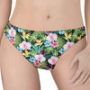 Vintage Tropical Jungle Hawaiian Print Women's Thong