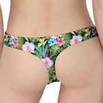 Vintage Tropical Jungle Hawaiian Print Women's Thong