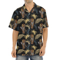 Vintage Tropical Tiger Pattern Print Aloha Shirt