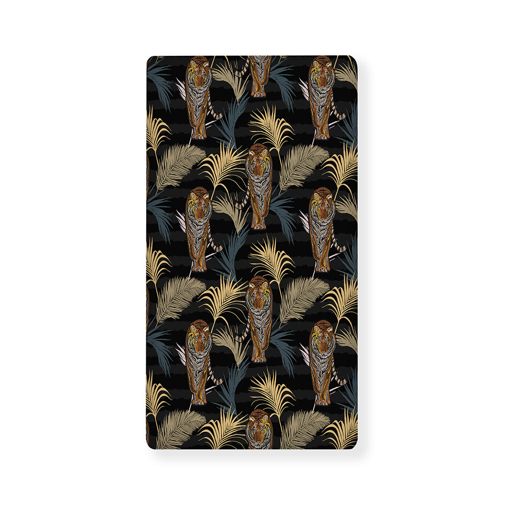 Vintage Tropical Tiger Pattern Print Baby Crib Sheet