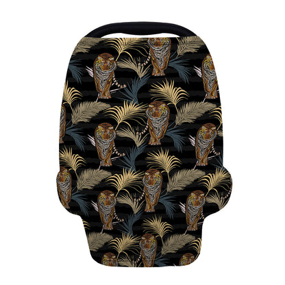Vintage Tropical Tiger Pattern Print Baby Seat Cover