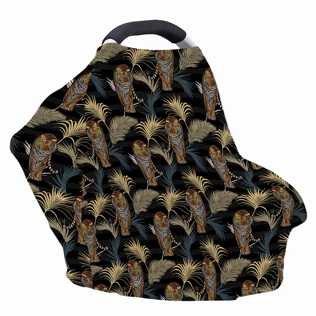 Vintage Tropical Tiger Pattern Print Baby Seat Cover
