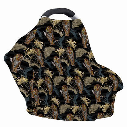 Vintage Tropical Tiger Pattern Print Baby Seat Cover