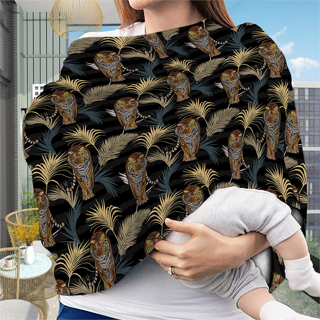 Vintage Tropical Tiger Pattern Print Baby Seat Cover