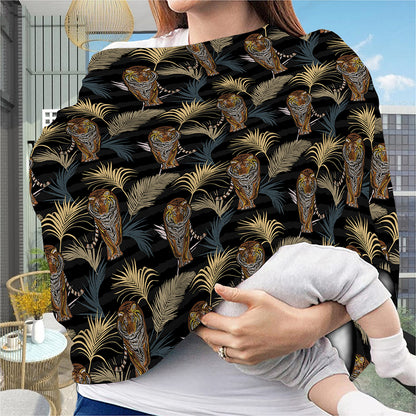 Vintage Tropical Tiger Pattern Print Baby Seat Cover