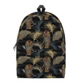 Vintage Tropical Tiger Pattern Print School Backpack