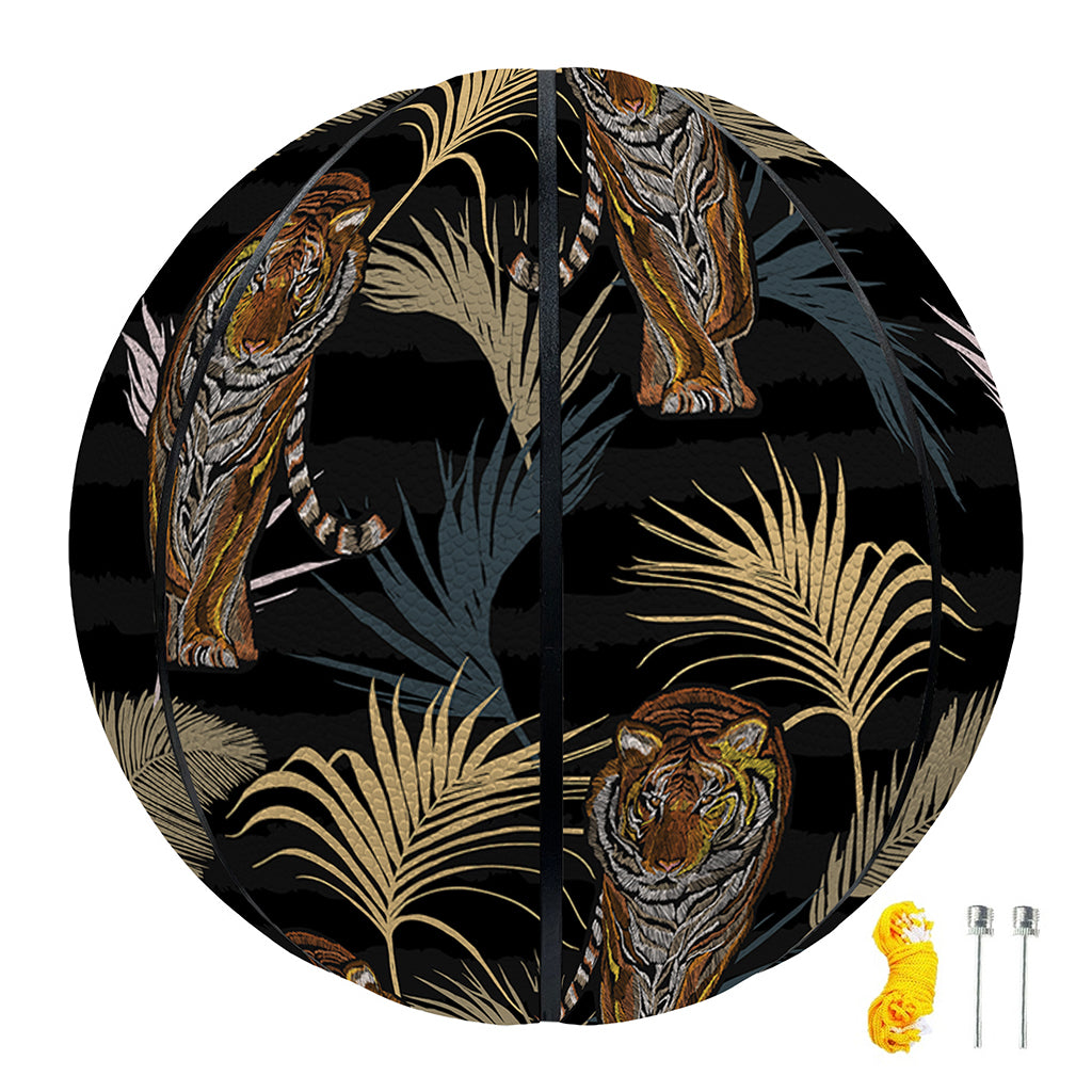 Vintage Tropical Tiger Pattern Print Basketball