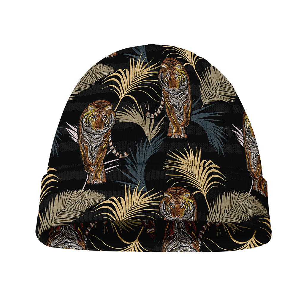 Vintage Tropical Tiger Pattern Print Beanie