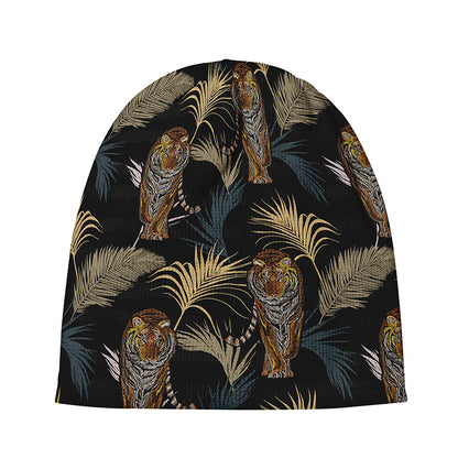 Vintage Tropical Tiger Pattern Print Beanie