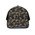 Vintage Tropical Tiger Pattern Print Black Mesh Trucker Hat
