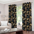 Vintage Tropical Tiger Pattern Print Dimout Grommet Curtains