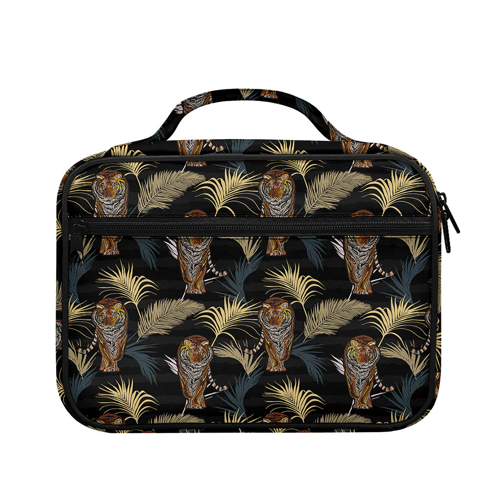 Vintage Tropical Tiger Pattern Print Briefcase Bible Bag