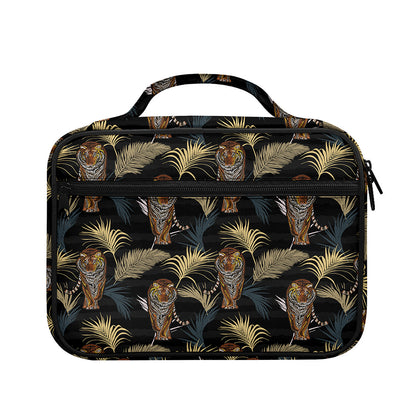 Vintage Tropical Tiger Pattern Print Briefcase Bible Bag