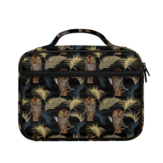 Vintage Tropical Tiger Pattern Print Briefcase Bible Bag