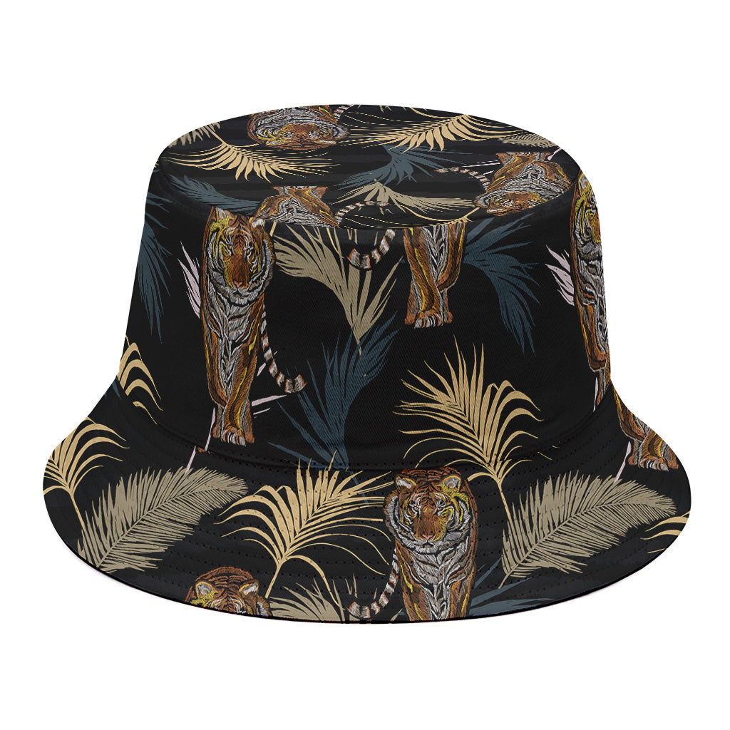 Vintage Tropical Tiger Pattern Print Bucket Hat