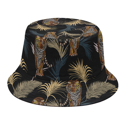 Vintage Tropical Tiger Pattern Print Bucket Hat
